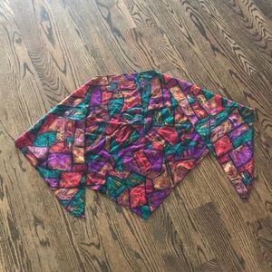 Jewel tone colors triangle scarf shawl wrap